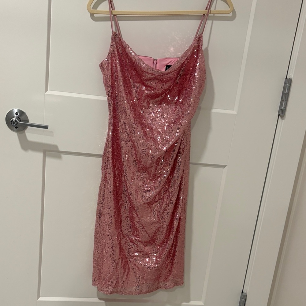 Laundry By Shelli Segal Sparkling Pink Mini Dress